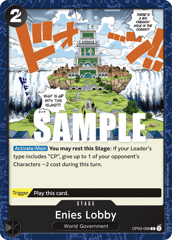 Enies Lobby, Pillars of Strength Pre-Release Cards · OP03-098