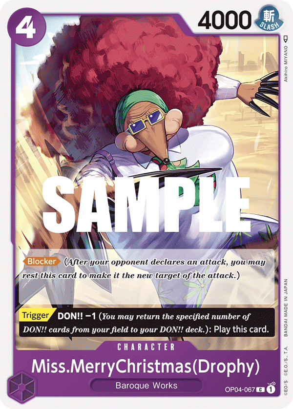 Miss.MerryChristmas, Kingdoms of Intrigue Pre-Release Cards · OP04-067
