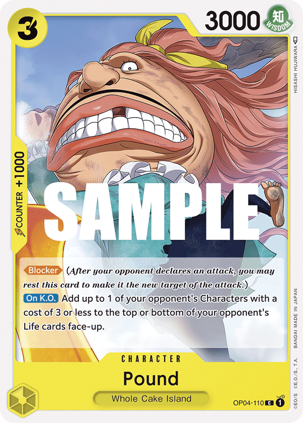 Pound, Kingdoms of Intrigue Pre-Release Cards · OP04-110