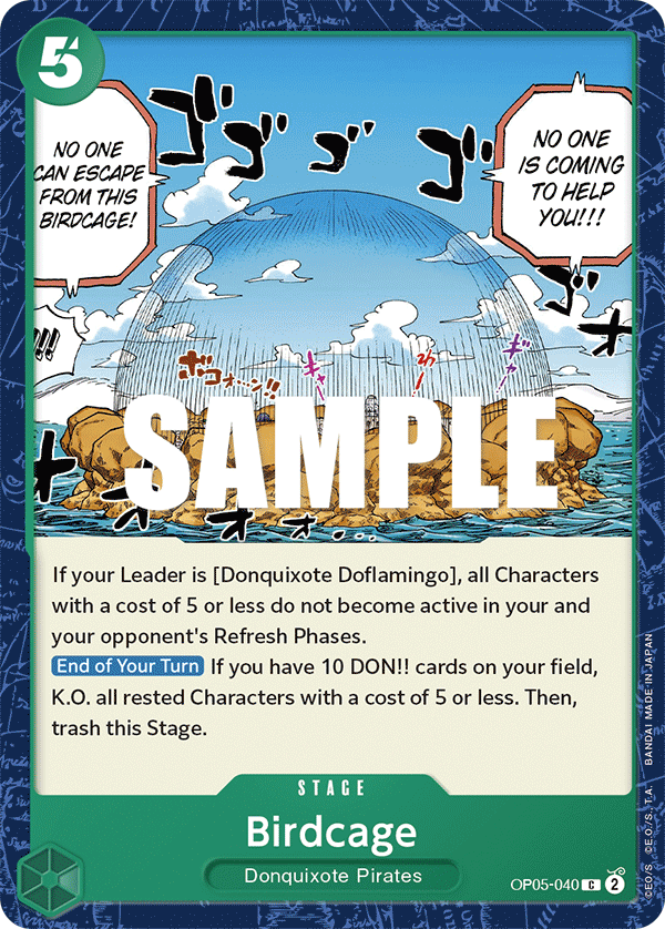 Birdcage, Awakening of the New Era: 1st Anniversary Tournament Cards · OP05-040