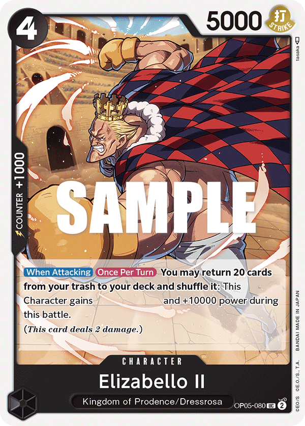 Elizabello II, Awakening of the New Era: 1st Anniversary Tournament Cards · OP05-080