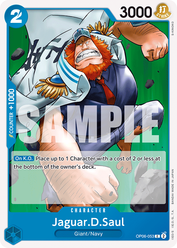 Jaguar.D.Saul, Wings of the Captain Pre-Release Cards · OP06-053
