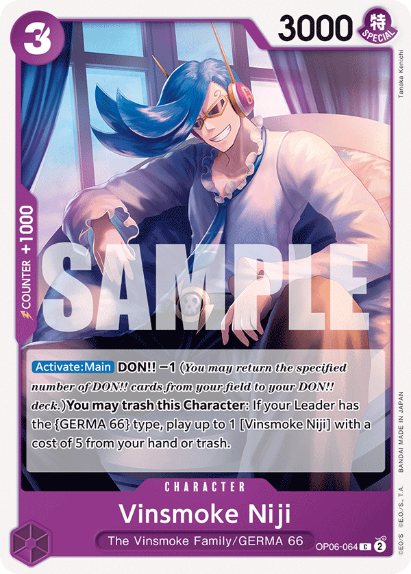Vinsmoke Niji, Wings of the Captain Pre-Release Cards · OP06-064