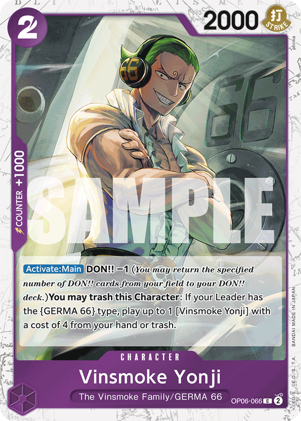 Vinsmoke Yonji, Premium Booster -The Best- · OP06-066