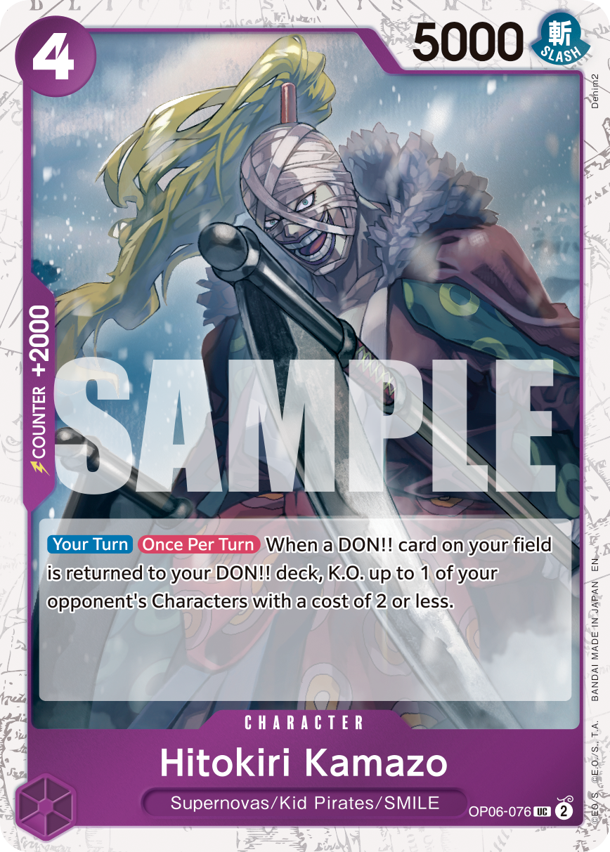 Hitokiri Kamazo, Premium Booster -The Best- Vol. 2 · OP06-076
