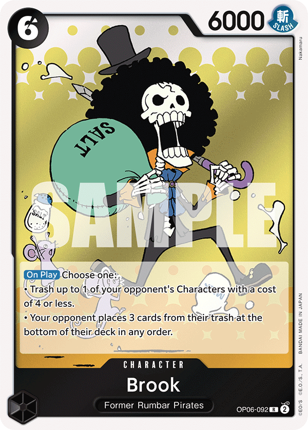 Brook, One Piece Promotion Cards · OP06-092