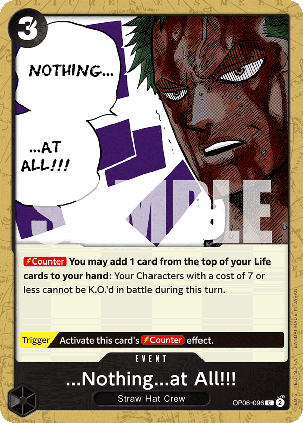 ...Nothing...at All!!!, Wings of the Captain Pre-Release Cards · OP06-096