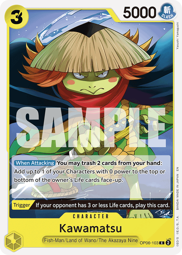 Kawamatsu, ST-28: Starter Deck 28 GREEN/YELLOW Yamato · OP06-103