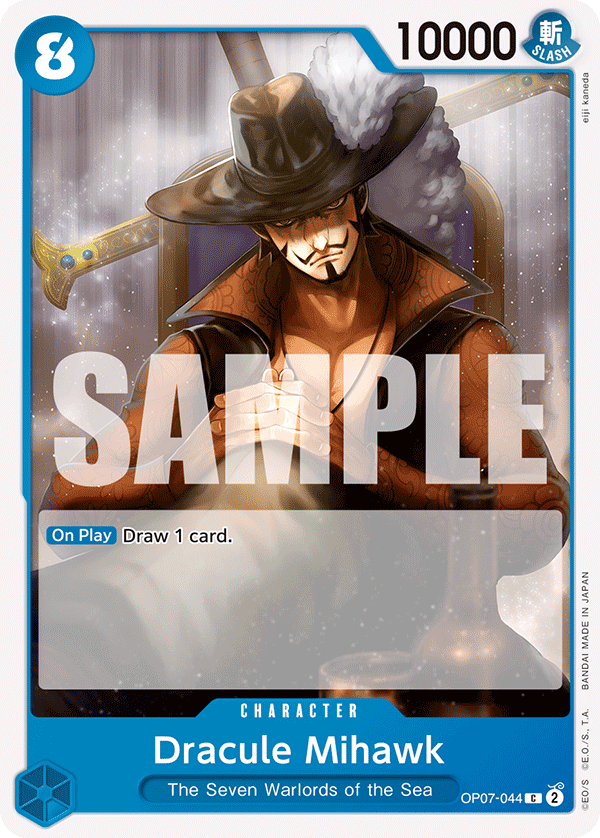 Dracule Mihawk, One Piece Promotion Cards · OP07-044