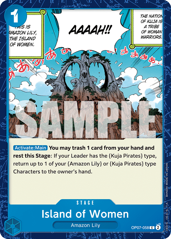 Island of Women, 500 Years in the Future Pre-Release Cards · OP07-058