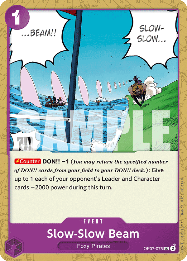 Slow-Slow Beam, 500 Years in the Future Pre-Release Cards · OP07-075
