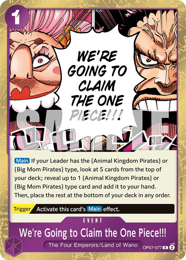 We're Going to Claim the One Piece!!!, 500 Years in the Future · OP07-077