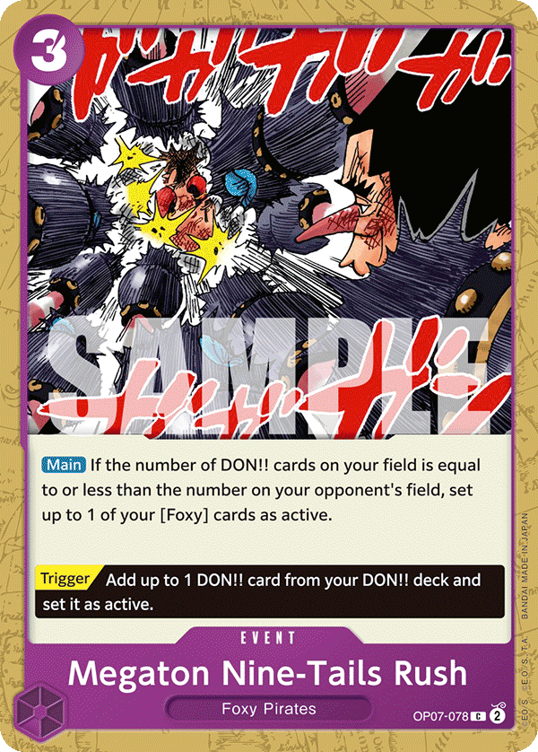 Megaton Nine-Tails Rush, 500 Years in the Future Pre-Release Cards · OP07-078