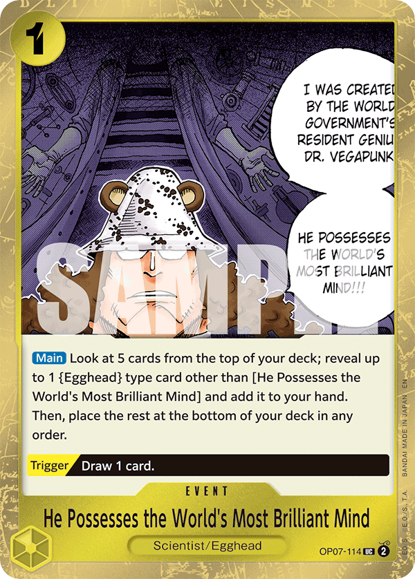 He Possesses the World's Most Brilliant Mind, Premium Booster -The Best- Vol. 2 · OP07-114