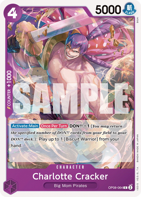 Charlotte Cracker, Two Legends Pre-Release Cards · OP08-064