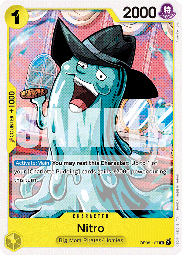 Nitro, Two Legends Pre-Release Cards · OP08-107