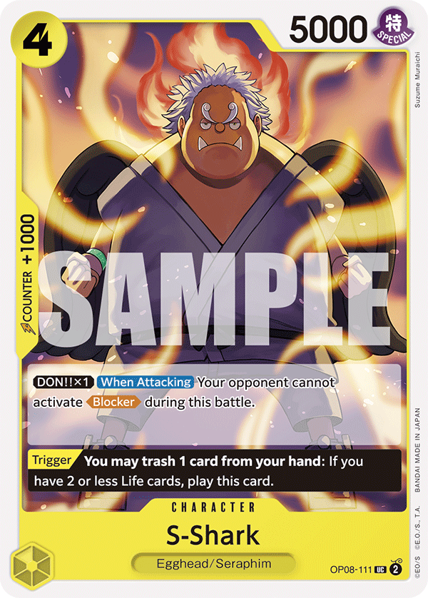 S-Shark, Two Legends Pre-Release Cards · OP08-111