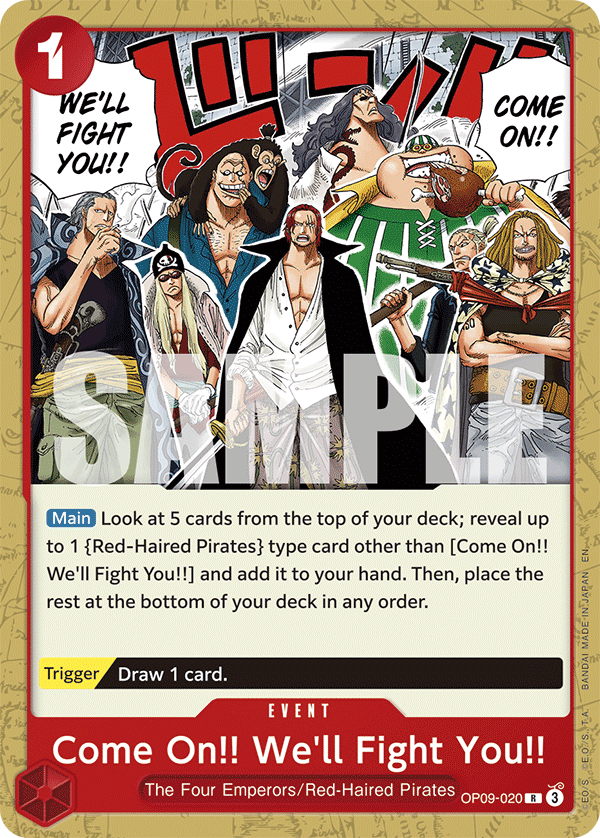 Come On!! We'll Fight You!!, ST-23: Starter Deck 23 RED Shanks · OP09-020