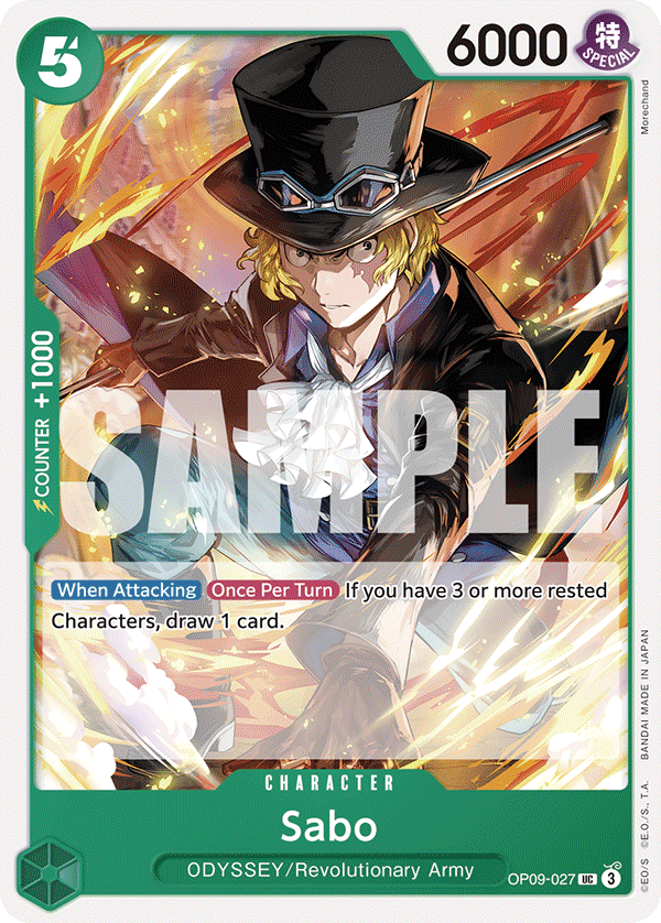 Sabo, Carrying On His Will: 3rd Anniversary Tournament Cards · OP09-027