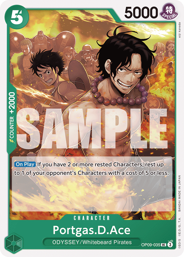 Portgas.D.Ace, Emperors in the New World: 2nd Anniversary Tournament Cards · OP09-035