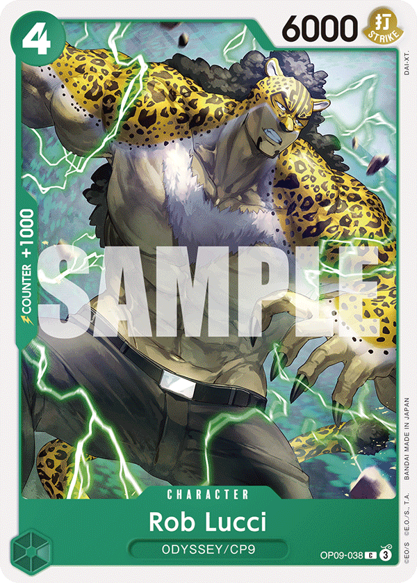 Rob Lucci, Emperors in the New World: 2nd Anniversary Tournament Cards · OP09-038