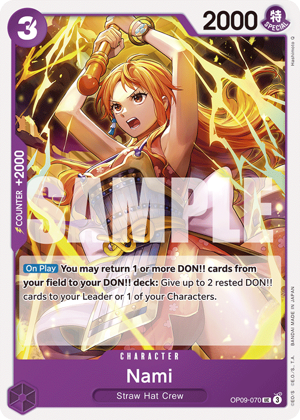Nami, Emperors in the New World: 2nd Anniversary Tournament Cards · OP09-070