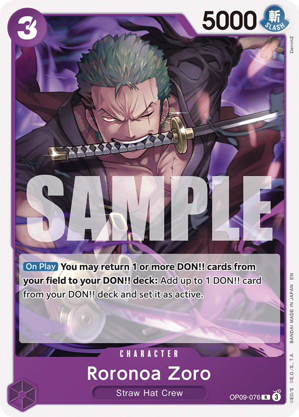 Roronoa Zoro, ST-26: Starter Deck 26 PURPLE/BLACK Monkey.D.Luffy · OP09-076