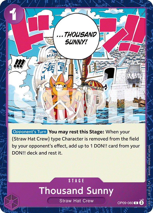 Thousand Sunny, Emperors in the New World: 2nd Anniversary Tournament Cards · OP09-080