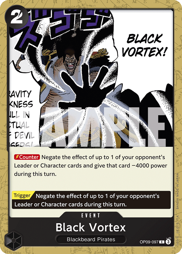 Black Vortex, Emperors in the New World: 2nd Anniversary Tournament Cards · OP09-097