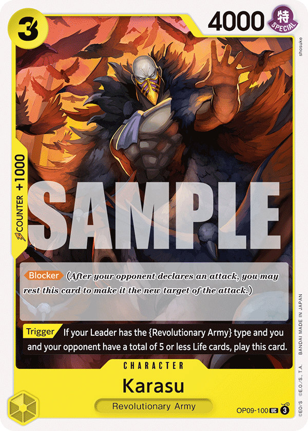Karasu, Emperors in the New World: 2nd Anniversary Tournament Cards · OP09-100