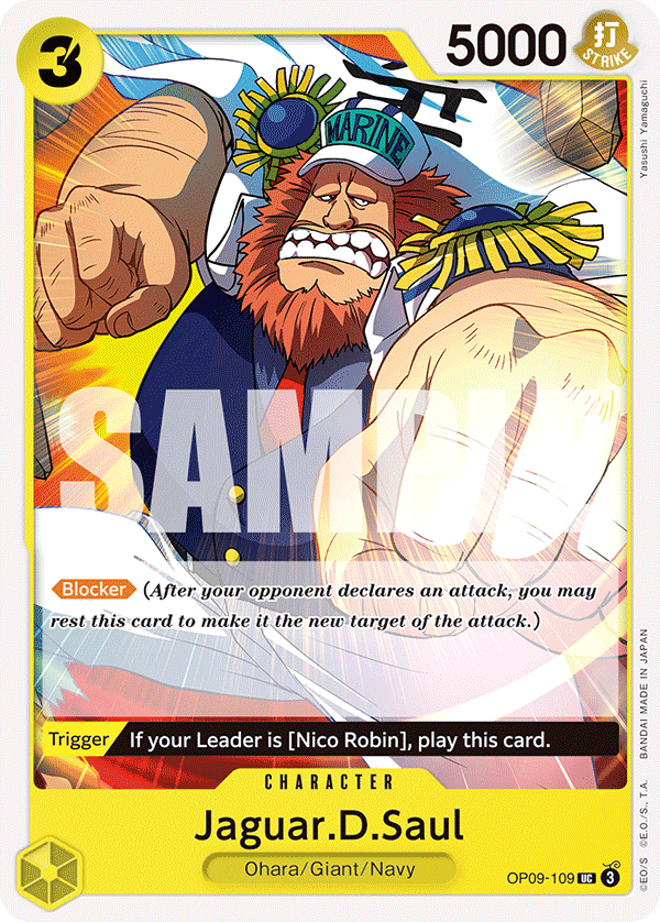 Jaguar.D.Saul, Emperors in the New World: 2nd Anniversary Tournament Cards · OP09-109
