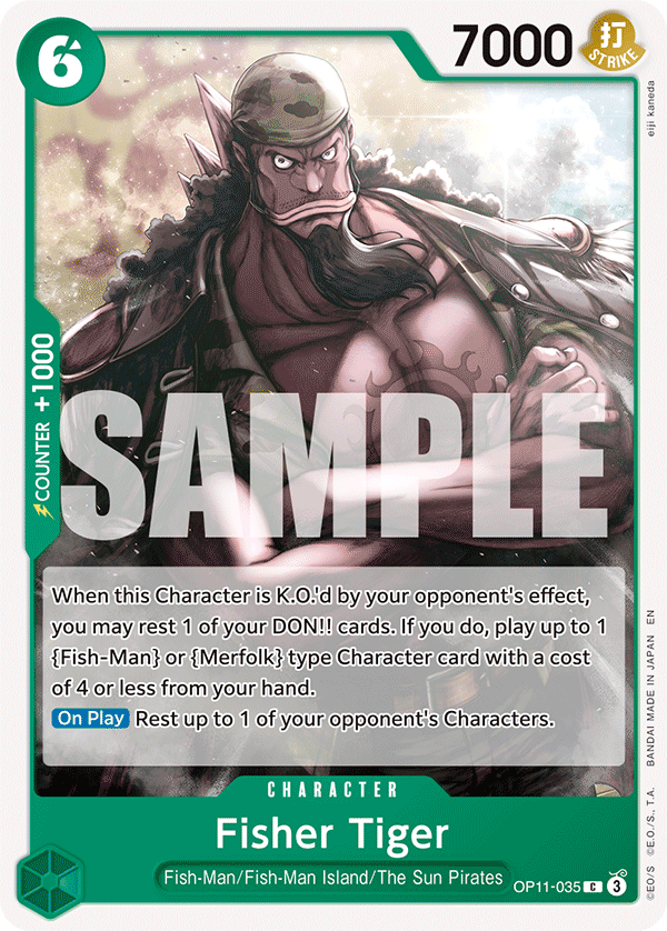 Fisher Tiger, A Fist of Divine Speed Release Event Cards · OP11-035