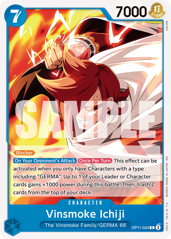 Vinsmoke Ichiji, A Fist of Divine Speed · OP11-043