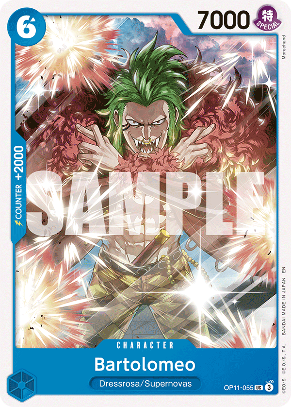 Bartolomeo, A Fist of Divine Speed Release Event Cards · OP11-055