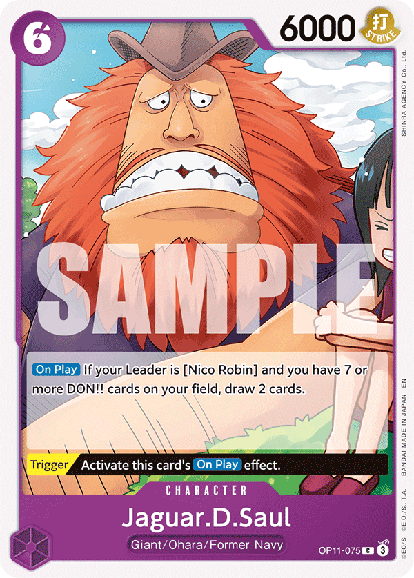 Jaguar.D.Saul, A Fist of Divine Speed Release Event Cards · OP11-075