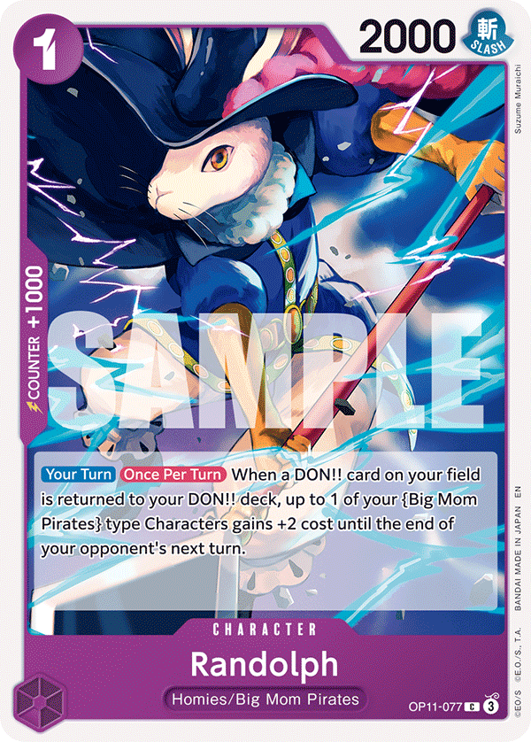 Randolph, A Fist of Divine Speed Release Event Cards · OP11-077