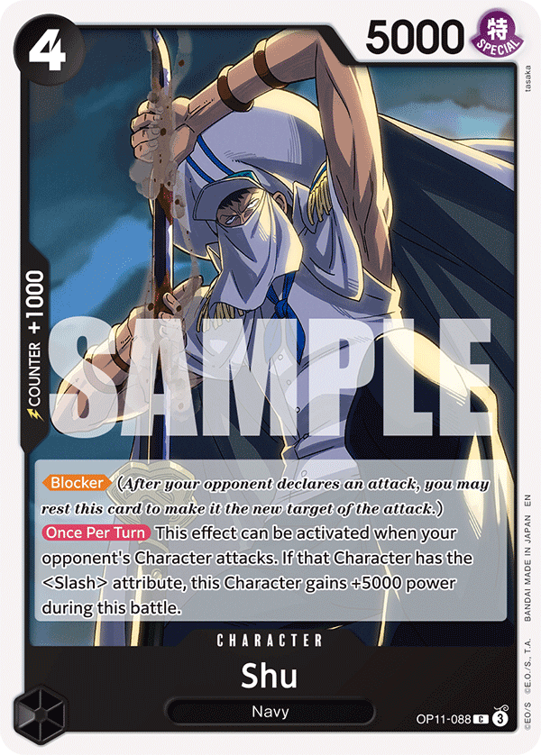 Shu, A Fist of Divine Speed Release Event Cards · OP11-088