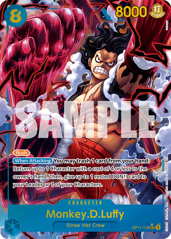 Monkey.D.Luffy, A Fist of Divine Speed · OP11-118