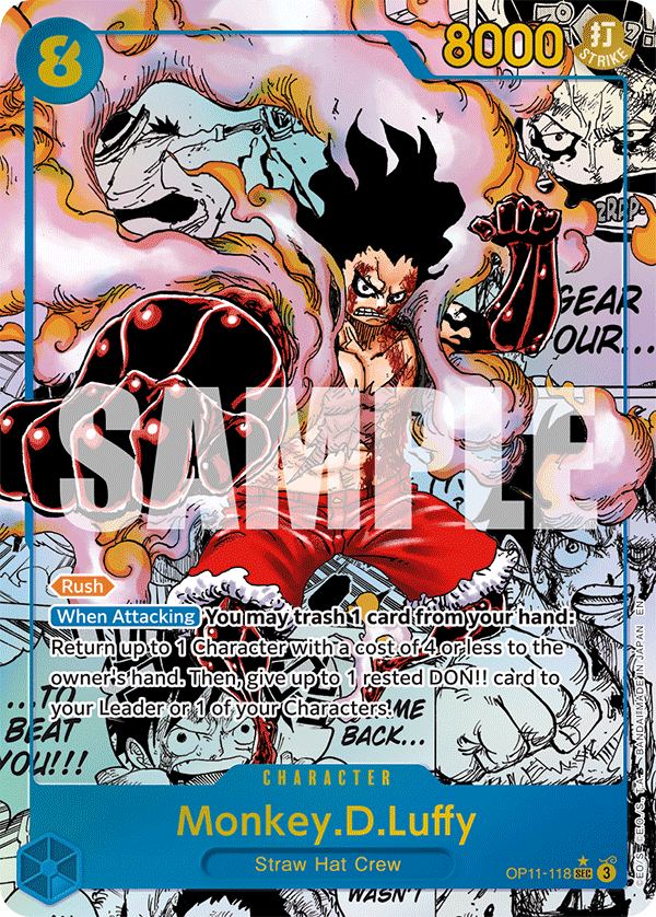 Monkey.D.Luffy, A Fist of Divine Speed · OP11-118