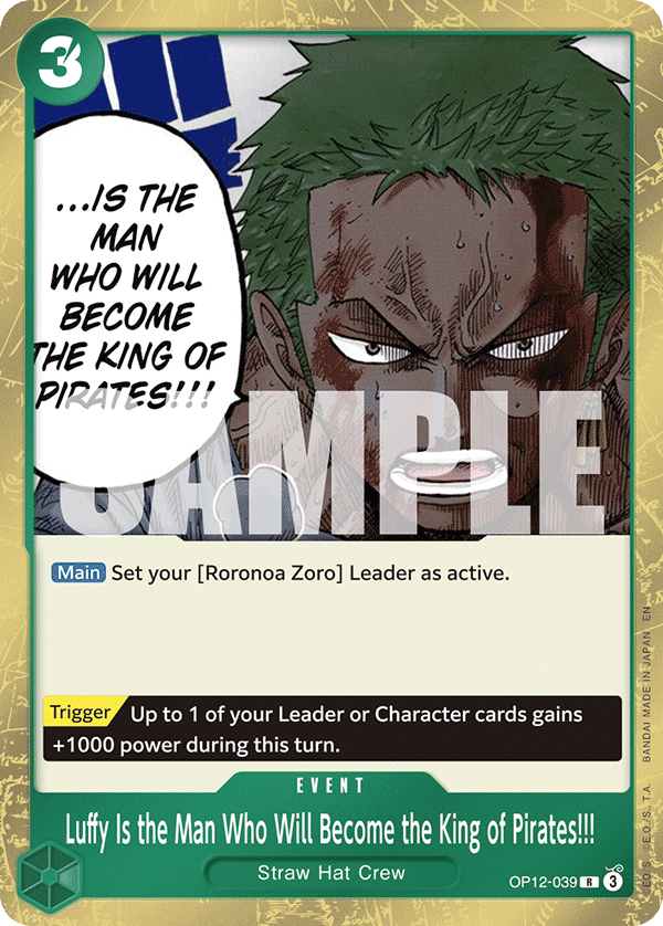 Luffy Is the Man Who Will Become the King of Pirates!!!, One Piece Promotion Cards · OP12-039
