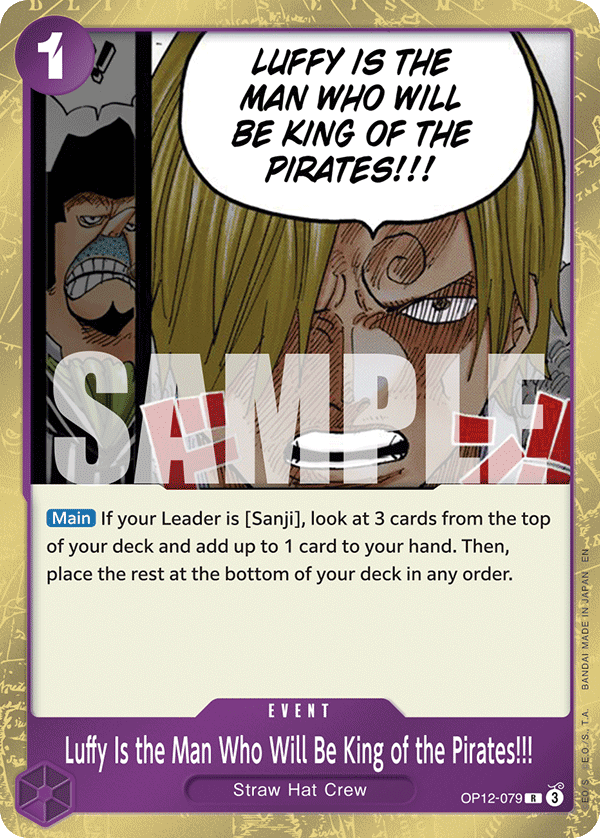 Luffy Is the Man Who Will Be King of the Pirates!!!, Legacy of the Master · OP12-079