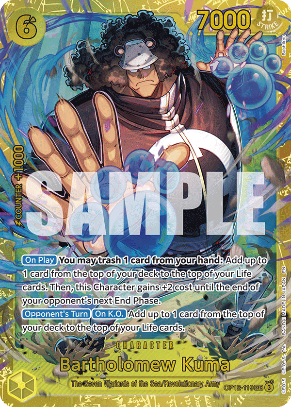 Bartholomew Kuma, One Piece Promotion Cards · OP12-119