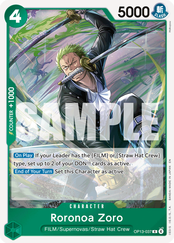 Roronoa Zoro, Carrying On His Will · OP13-037