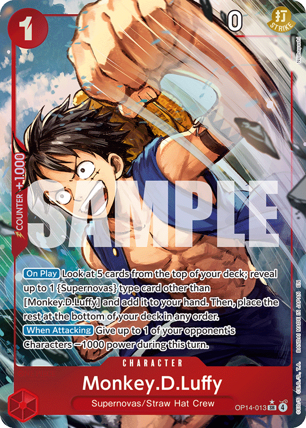 Monkey.D.Luffy, The Azure Sea's Seven · OP14-013