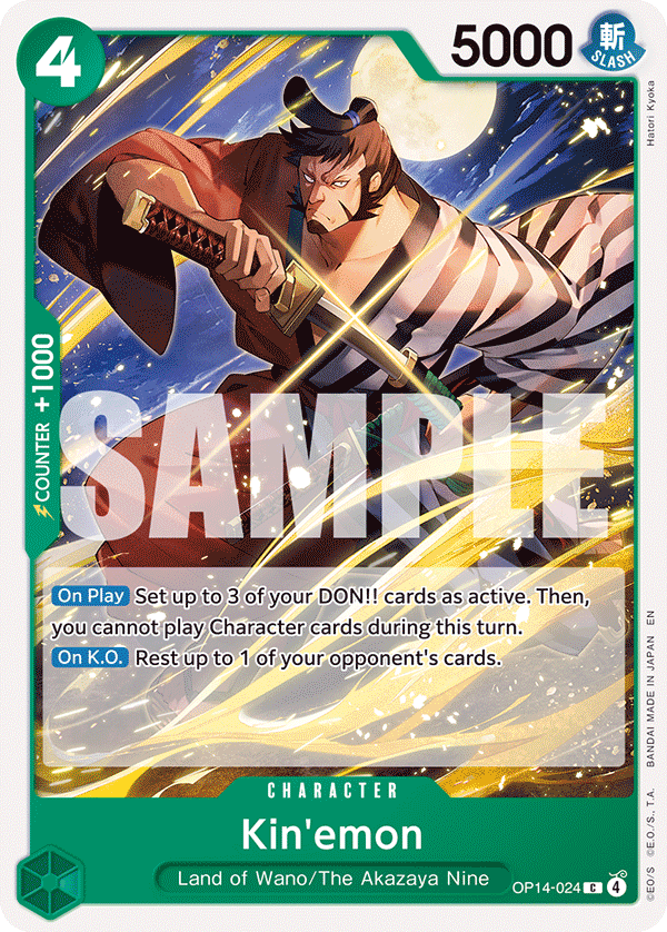 Kin'emon, The Azure Sea's Seven Release Event Cards · OP14-024