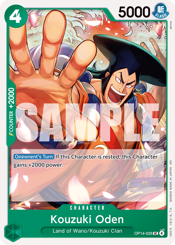 Kouzuki Oden, The Azure Sea's Seven · OP14-026