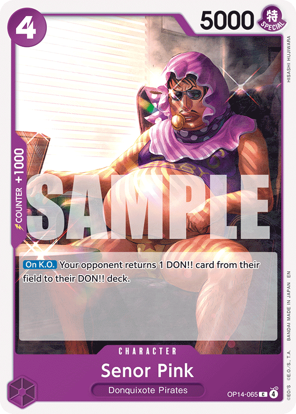 Senor Pink, The Azure Sea's Seven Release Event Cards · OP14-065