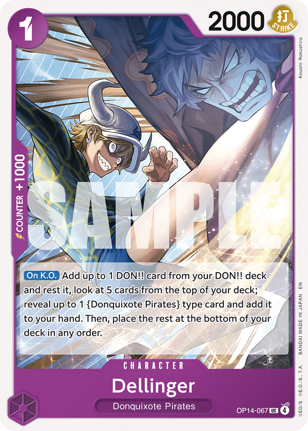 Dellinger, The Azure Sea's Seven Release Event Cards · OP14-067