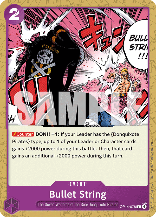 Bullet String, The Azure Sea's Seven Release Event Cards · OP14-078