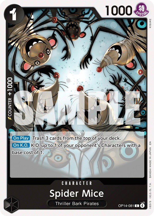 Spider Mice, The Azure Sea's Seven Release Event Cards · OP14-081